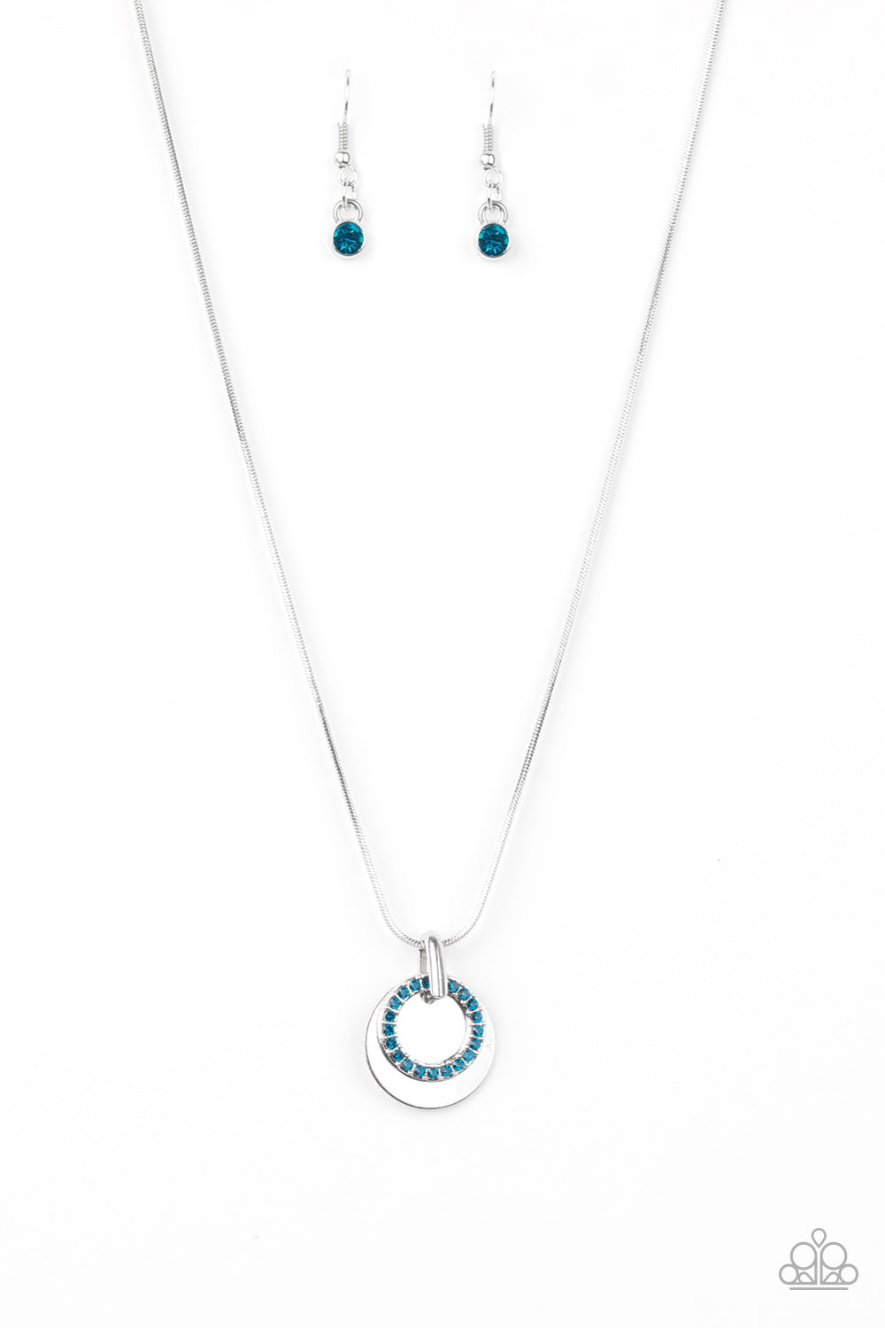 Front and CENTERED - Blue Necklace Paparazzi-1075