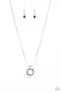 Front and CENTERED - Blue Necklace Paparazzi-1075