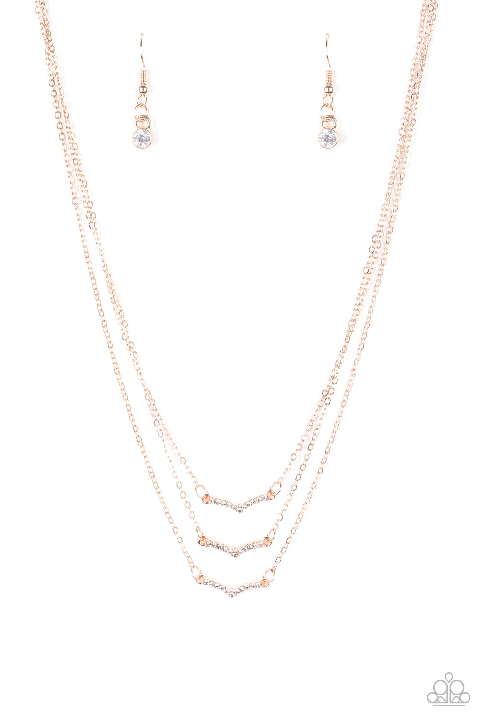 Pretty Petite - Rose Gold Necklace Paparazzi