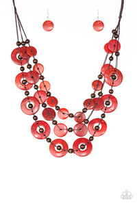 Catalina Coastin - Red Necklace Paparazzi