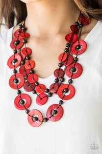 Catalina Coastin - Red Necklace Paparazzi