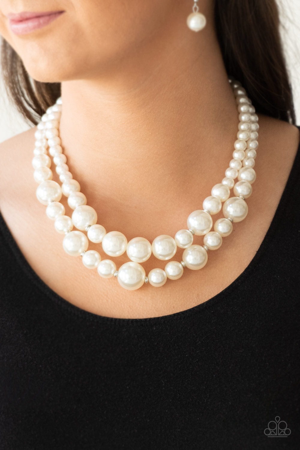 The More The Modest - White Necklace Paparazzi - 1448