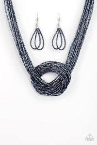 Knotted Knockout Blue Necklace Paparazzi