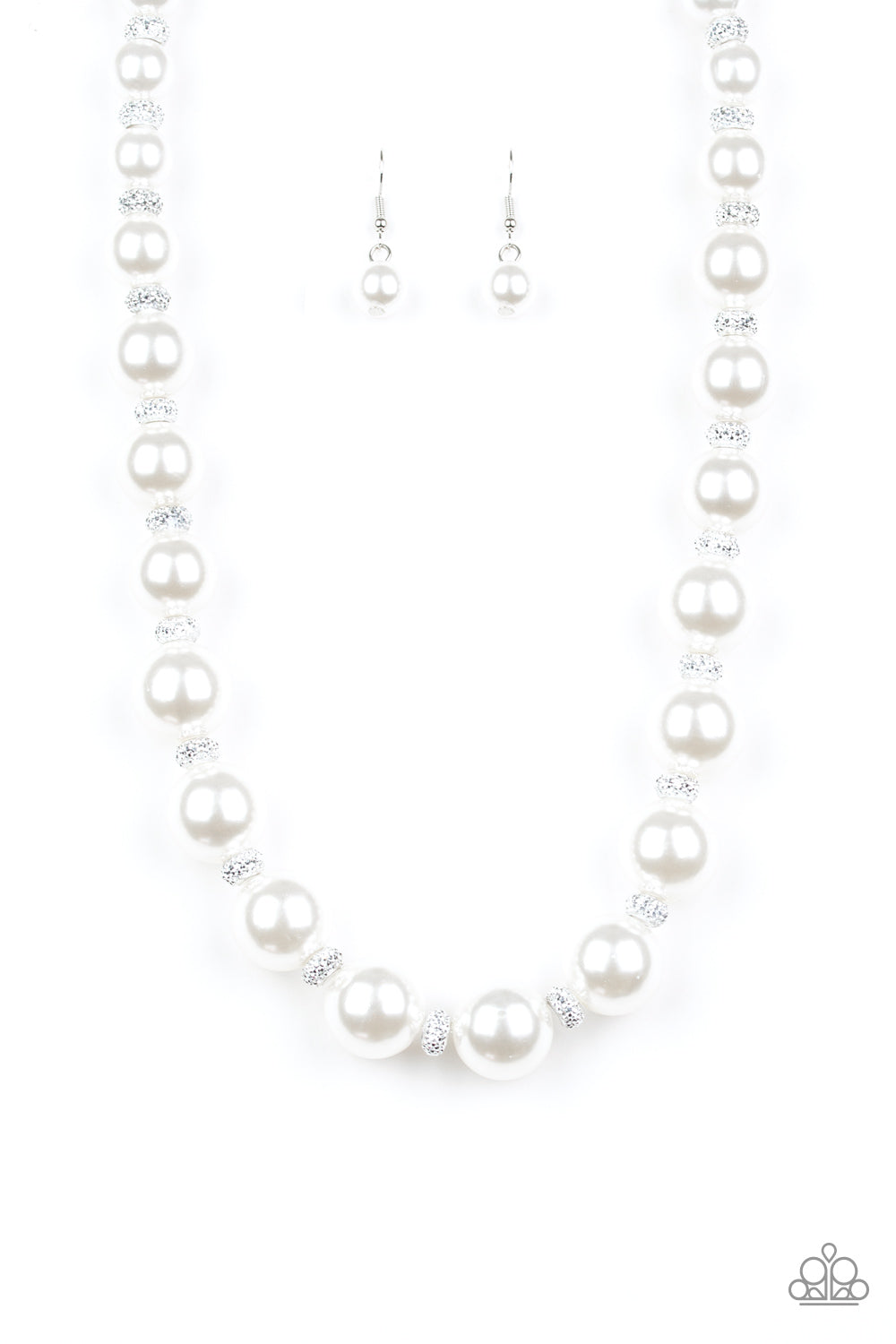 Uptown Heiress - White Necklace Paparazzi