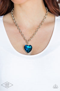 Flirtatiously Flashy - Blue Necklace Paparazzi-1035