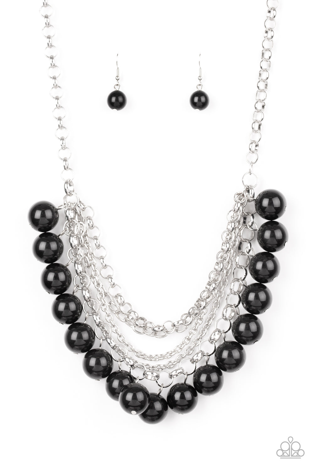 One-Way WALL STREET - Black Necklace Paparazzi-1069