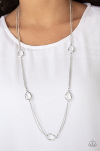 Teardrop Timelessness - White Necklace Paparazzi