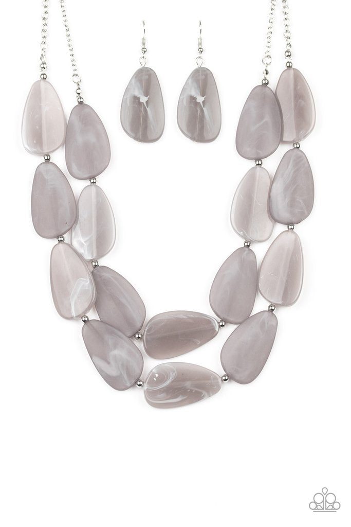 Colorfully Calming Silver Necklace Paparazzi