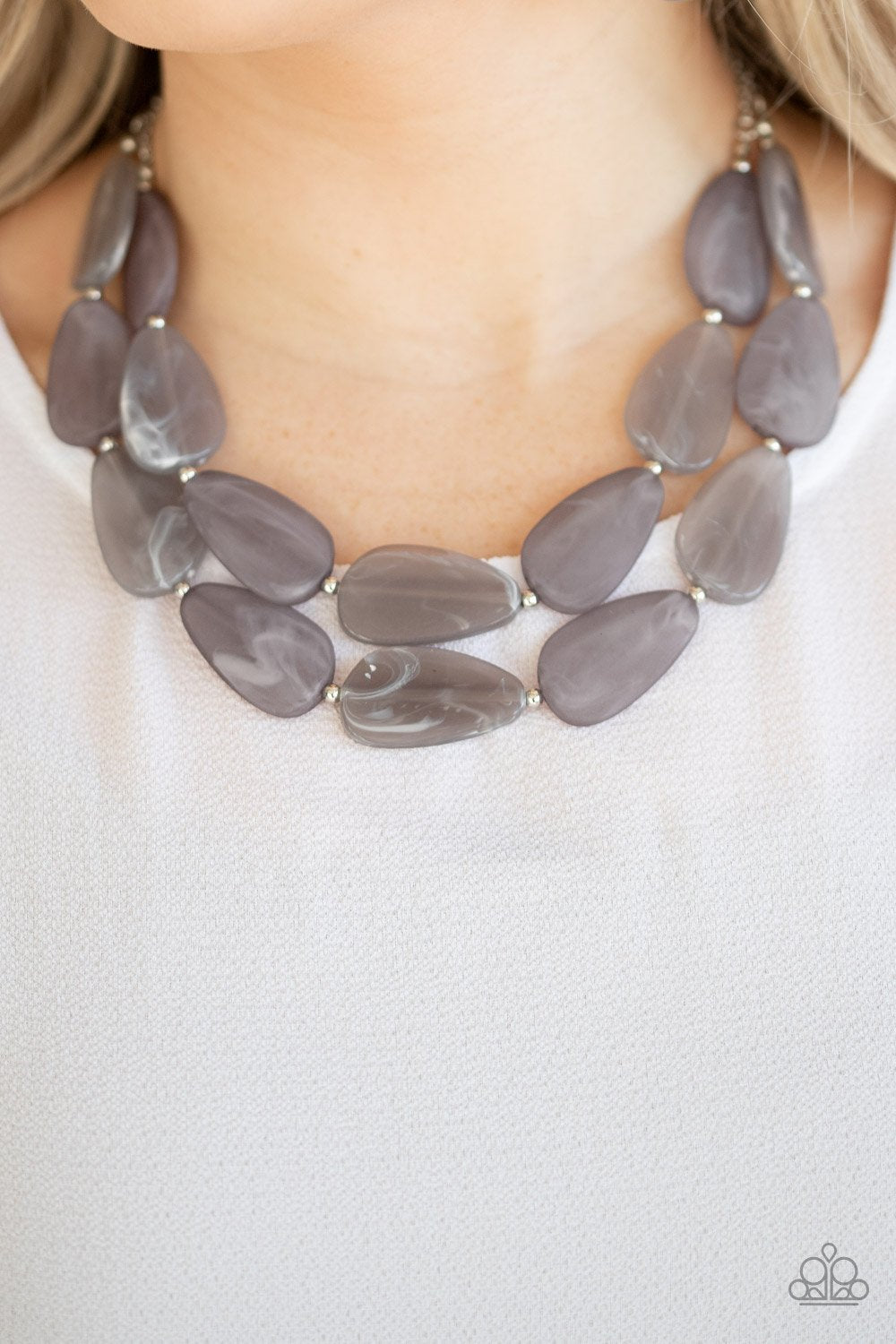 Colorfully Calming Silver Necklace Paparazzi