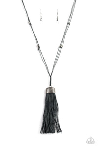 Brush It Off - Silver Necklace Paparazzi