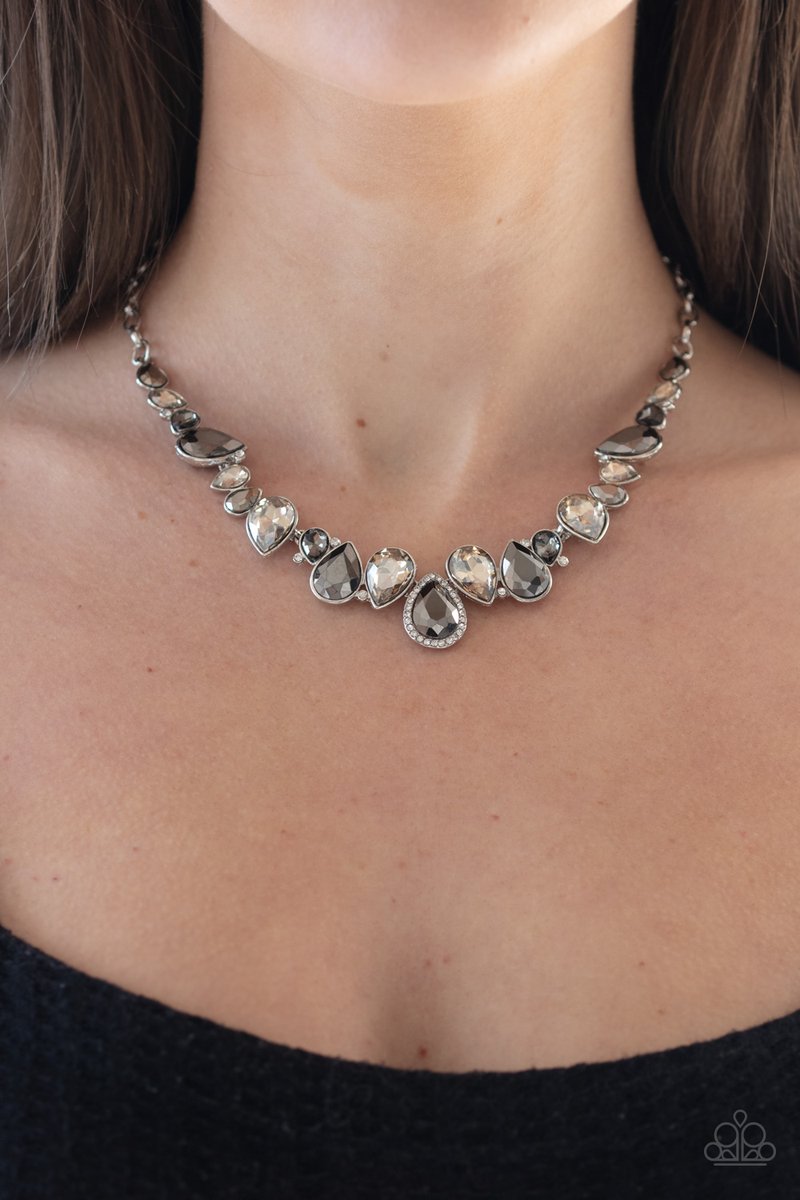 I Want It All Silver Necklace Paparazzi‐968