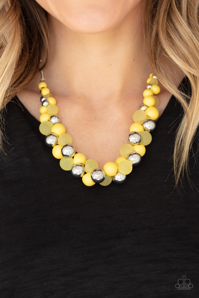 Bubbly Brilliance Yellow Necklace Paparazzi-1135