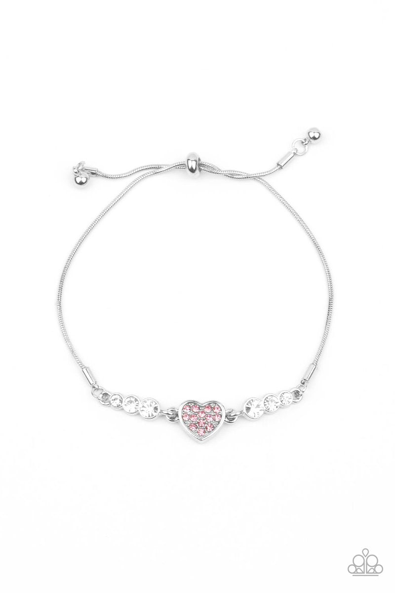 Big Hearted Beam Pink Bracelet Paparazzi LOP