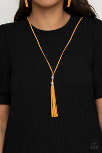 Hold My Tassel - Yellow Necklace Paparazzi - 448