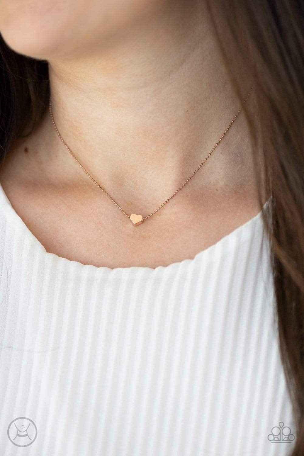 Humble Heart Rose Gold Necklace Paparazzi - 454