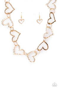 Vintagely Valentine - Gold Necklace Paparazzi-859