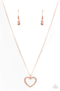 GLOW by Heart - Copper Necklace Paparazzi