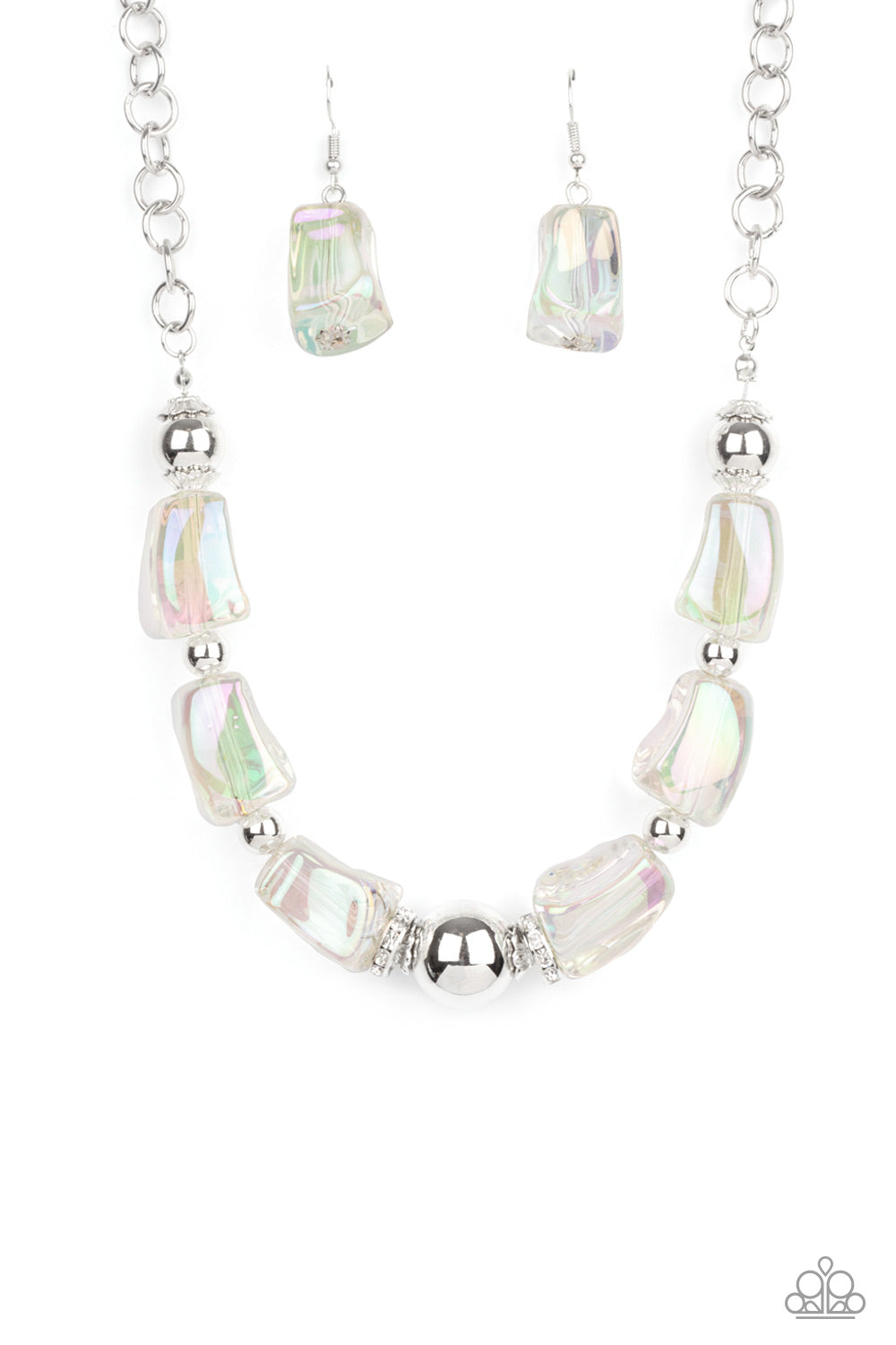 Iridescently Ice Queen - Multi Necklace Paparazzi - 1276