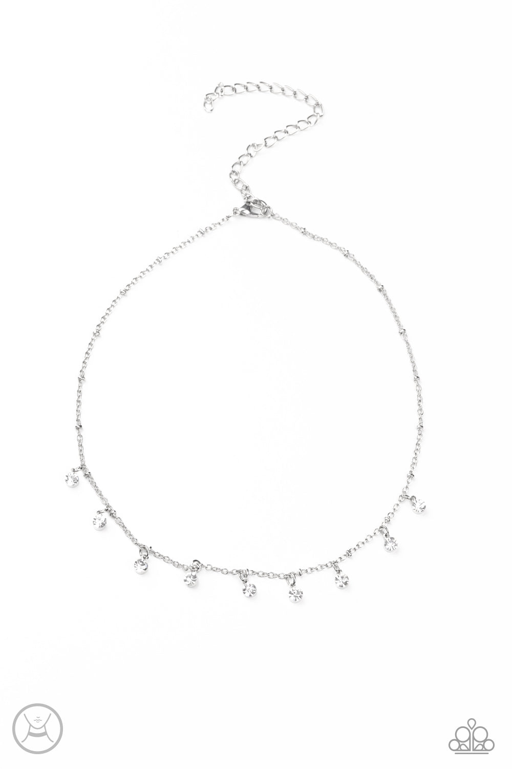 Dainty Diva - White Necklace Paparazzi-1057