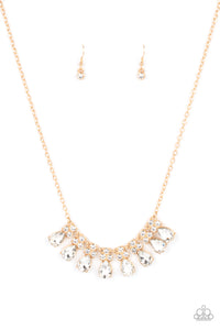 Sparkly Ever After - Gold Necklace Paparazzi - 1289