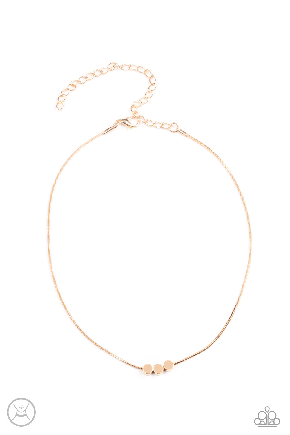 Dynamically Dainty - Gold Necklace Paparazzi - 1273