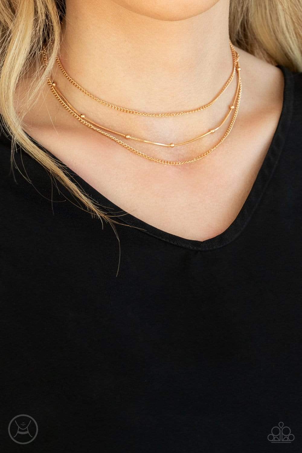 Subtly Stunning Gold Necklace Paparazzi-1042