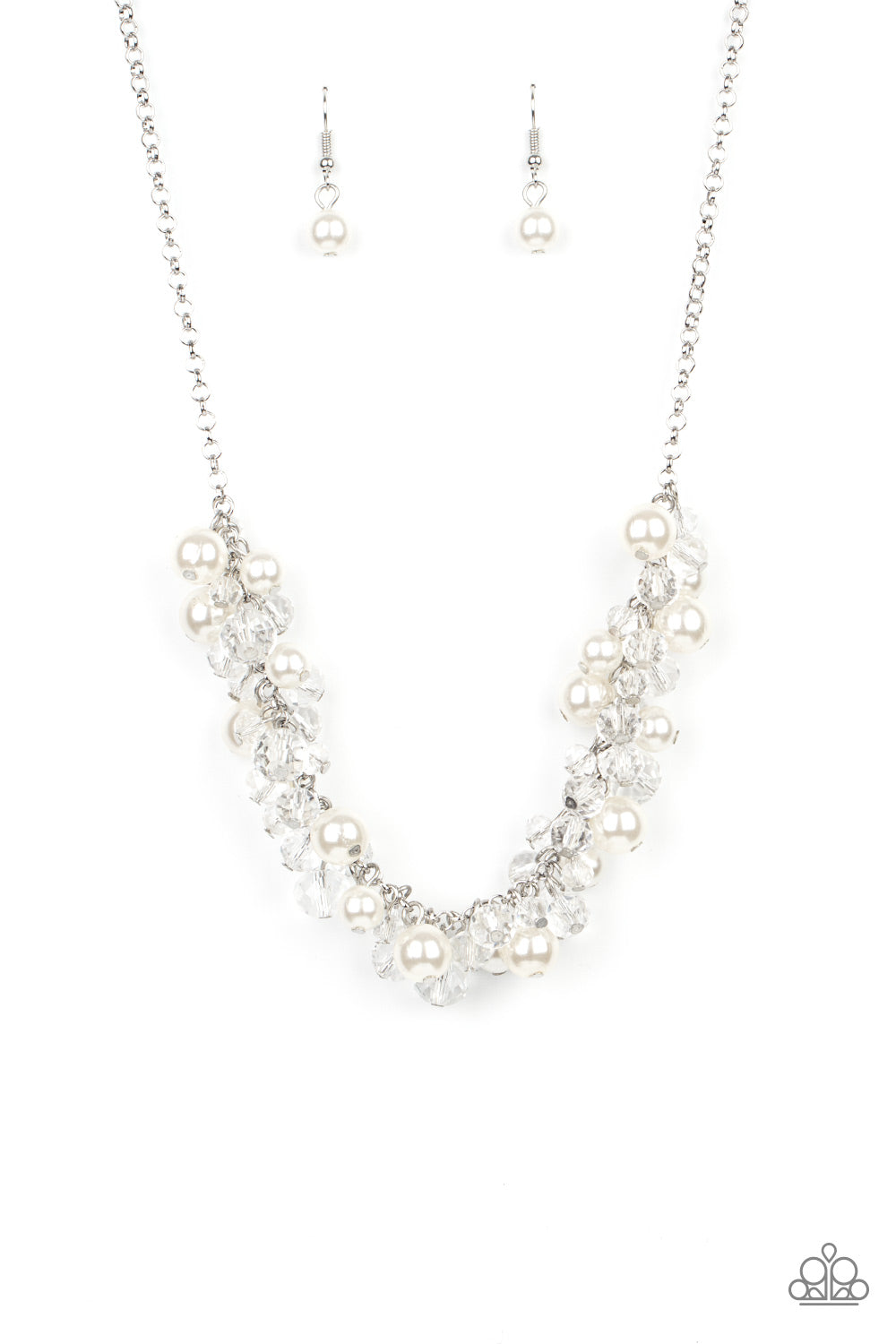 Pardon My FRINGE - White Necklace Paparazzi-1020