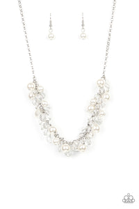 Pardon My FRINGE - White Necklace Paparazzi-1020