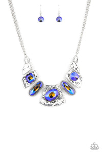 Futuristic Fashionista - Blue Necklace Paparazzi - 1497