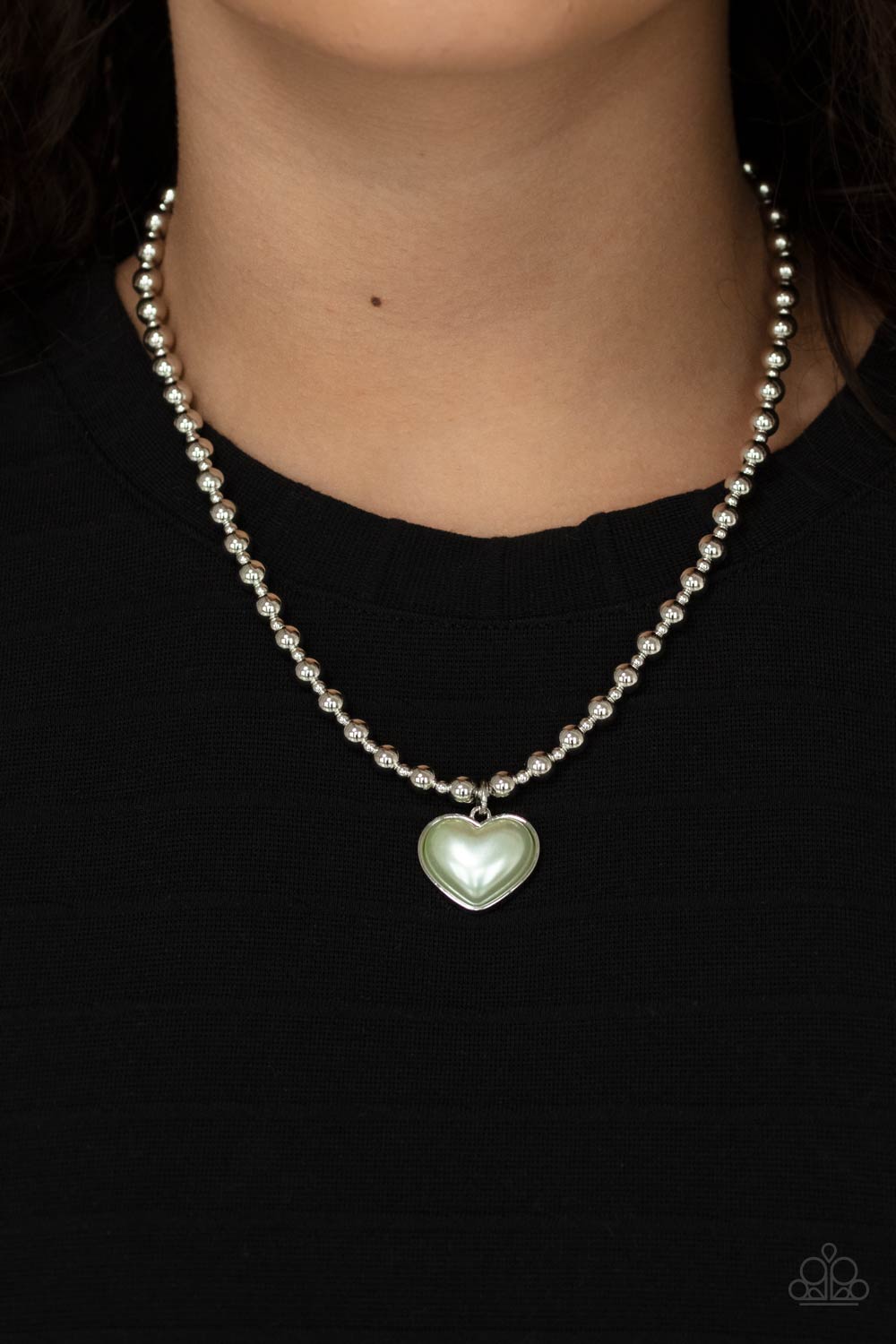 Heart Full of Fancy - Green Necklace Paparazzi - 1322