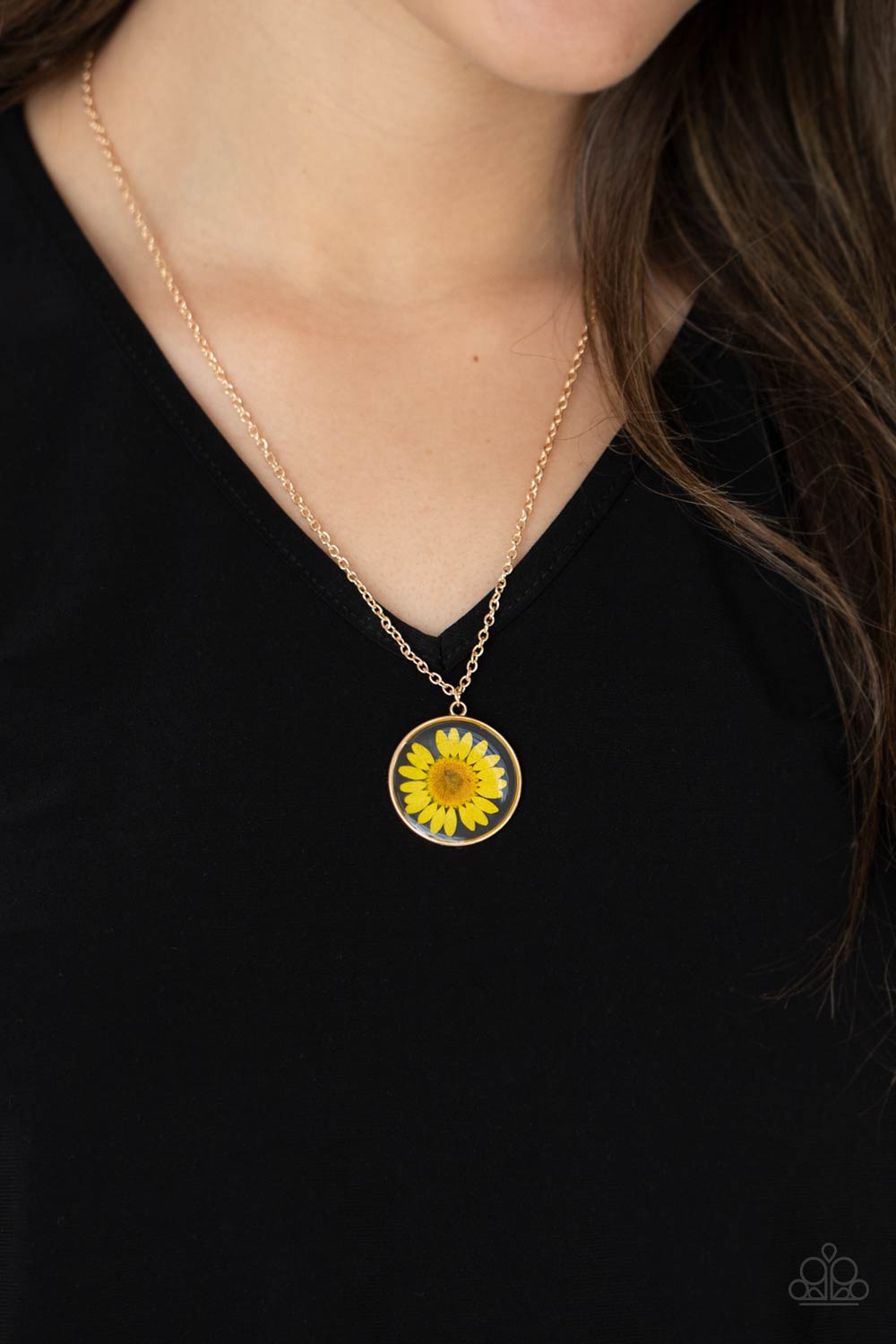 Prairie Promenade - Yellow Necklace Paparazzi - 1326