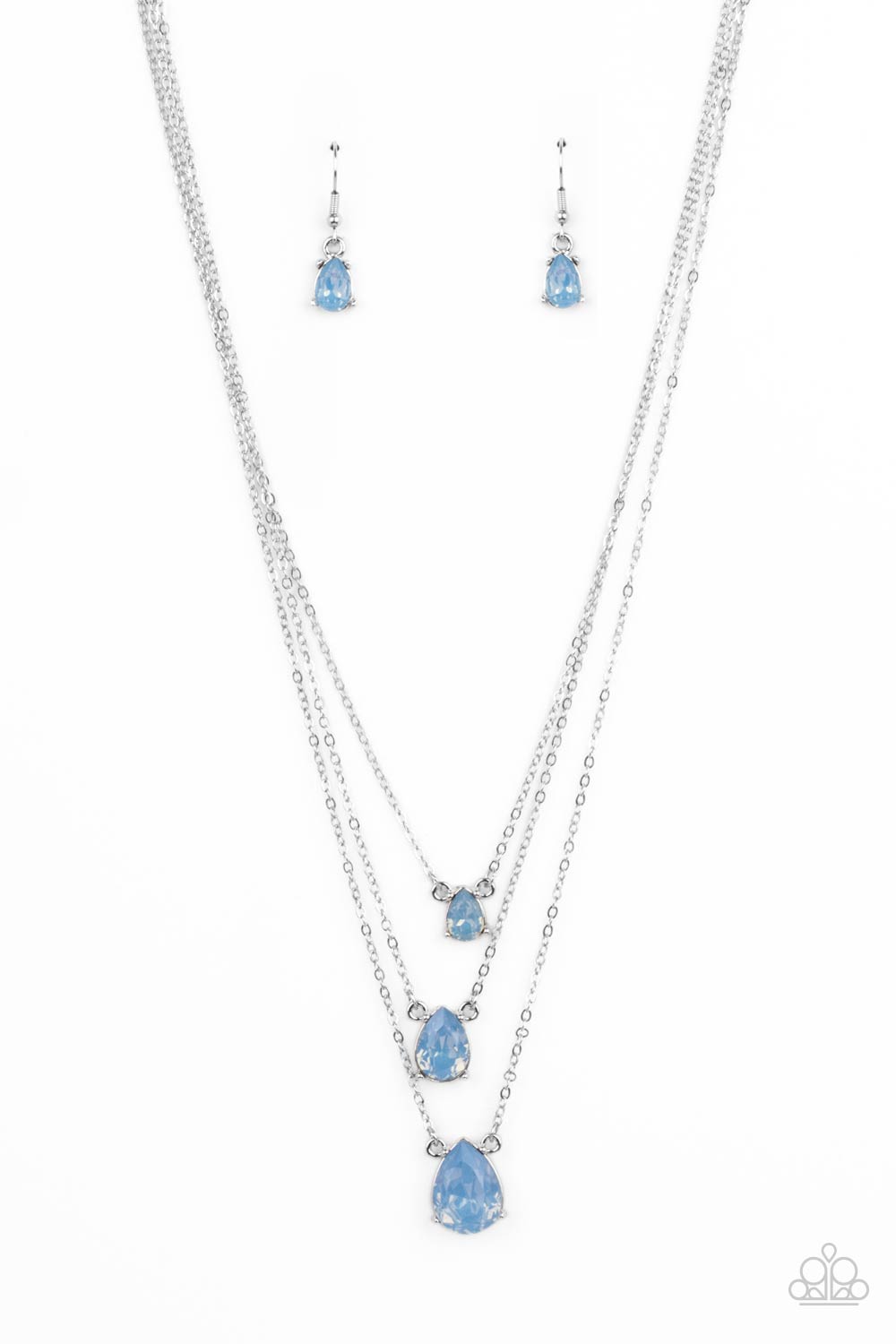 Dewy Drizzle - Blue Necklace Paparazzi - 1353