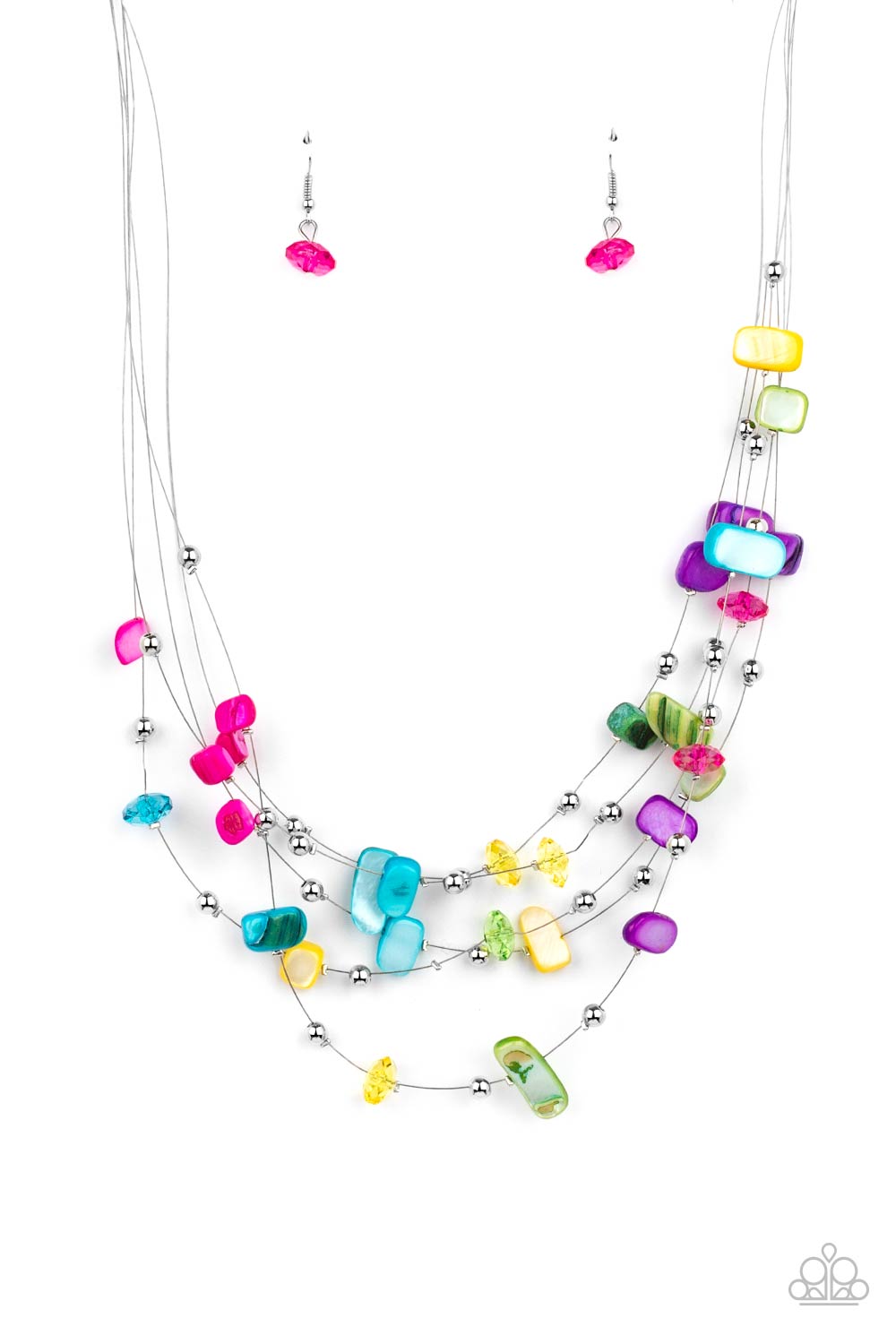 Prismatic Pebbles - Multi Necklace Paparazzi  - 1315