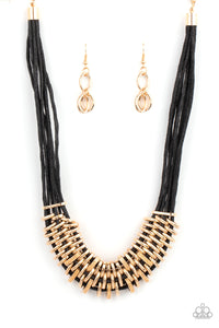 Lock, Stock, and SPARKLE - Gold Necklace Paparazzi  - 1320