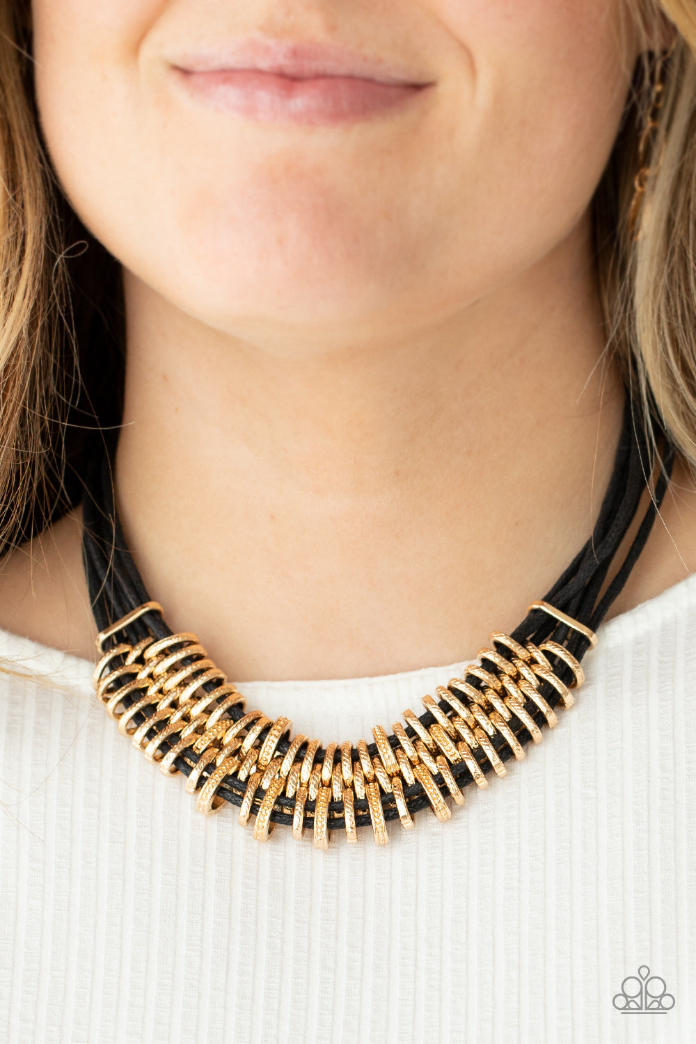 Lock, Stock, and SPARKLE - Gold Necklace Paparazzi  - 1320