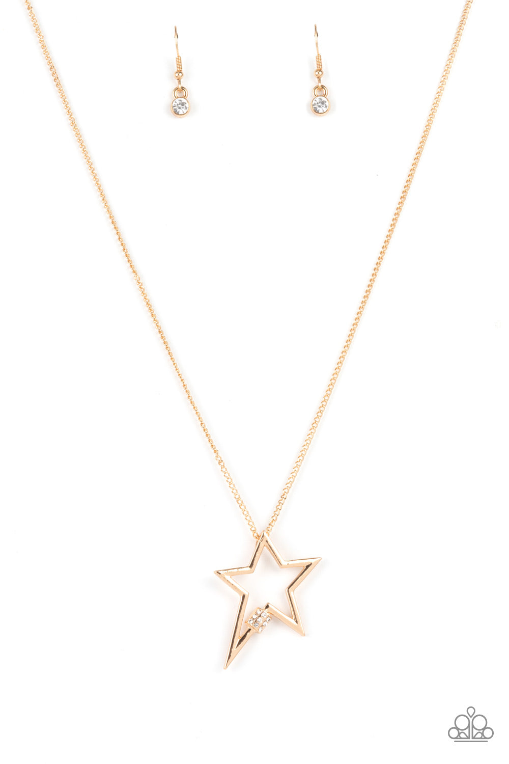 Light Up The Sky - Gold Necklace Paparazzi - 1425