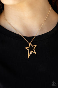 Light Up The Sky - Gold Necklace Paparazzi - 1425