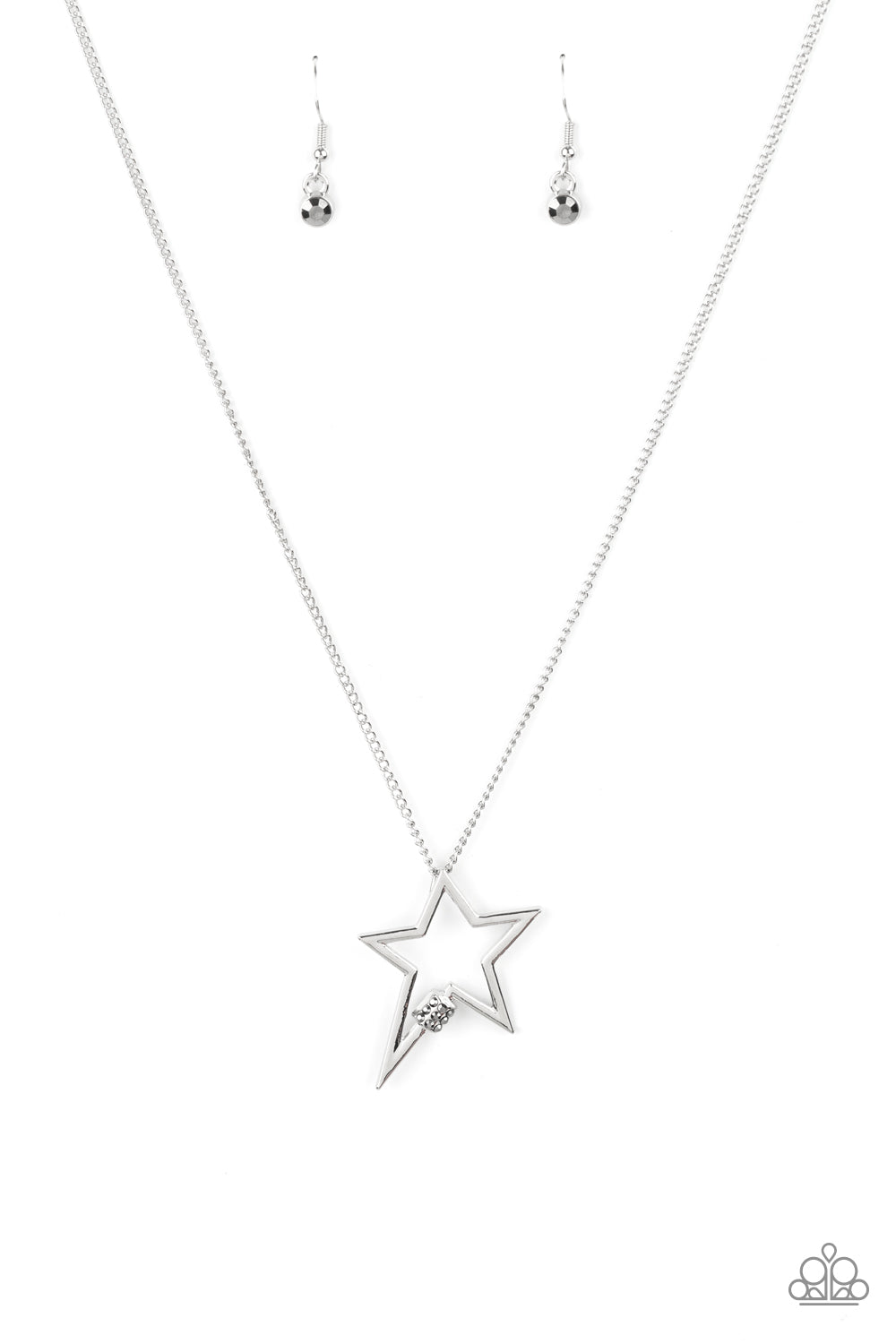 Light Up The Sky - Silver Necklace Paparazzi - 1442