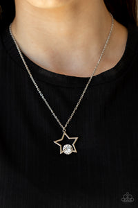 Starry Fireworks - White Necklace Paparazzi - 1583