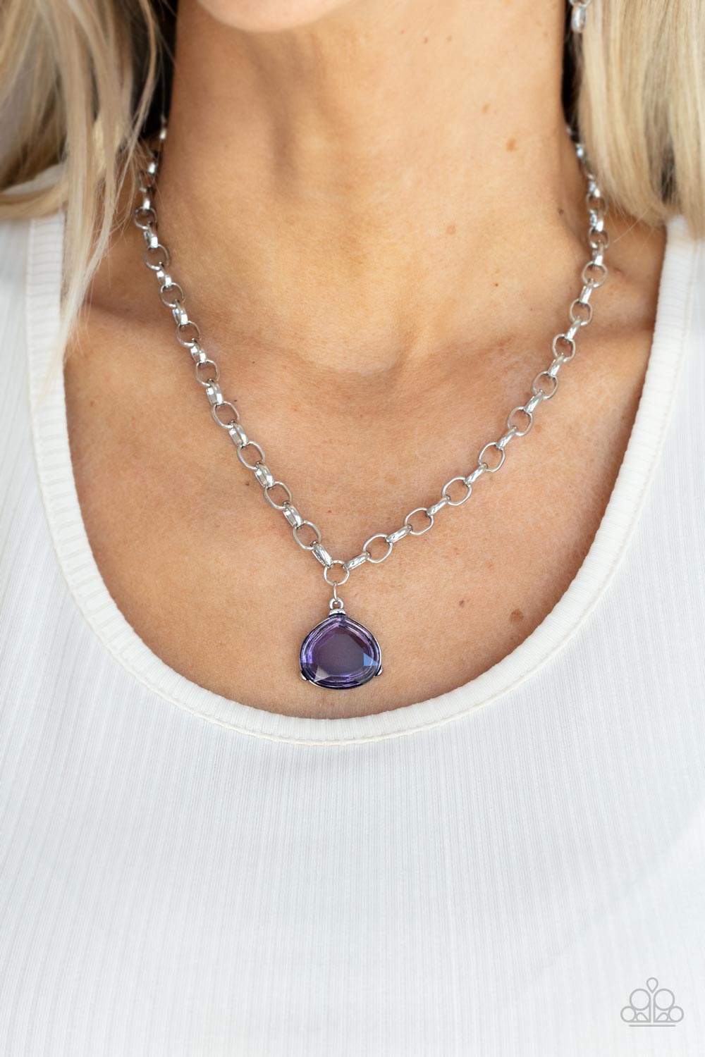 Gallery Gem - Purple Necklace Paparazzi - 1387