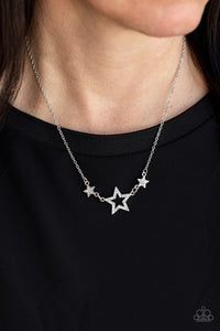 United We Sparkle - White Necklace Paparazzi - 1582