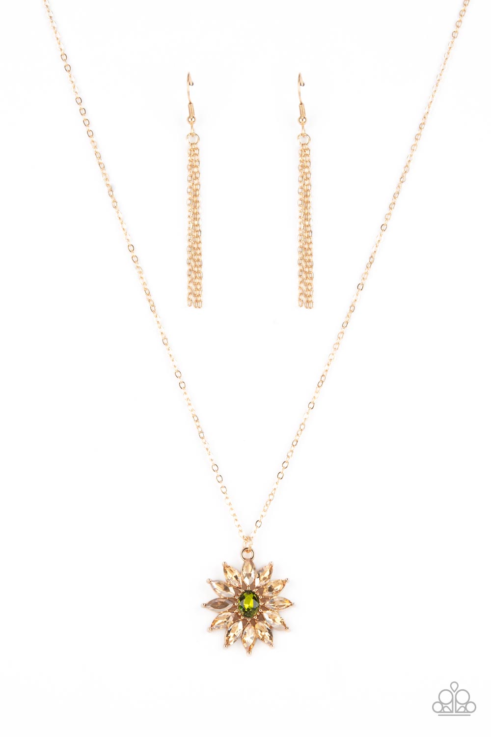 Formal Florals - Gold Necklace Paparazzi  - 1478