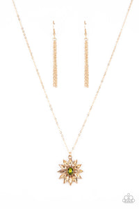 Formal Florals - Gold Necklace Paparazzi  - 1478