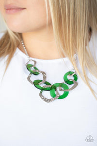 Urban Circus - Green Necklace Paparazzi - 1408