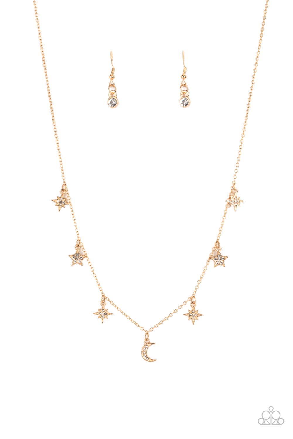 Cosmic Runway - Gold Necklace Paparazzi - 1444