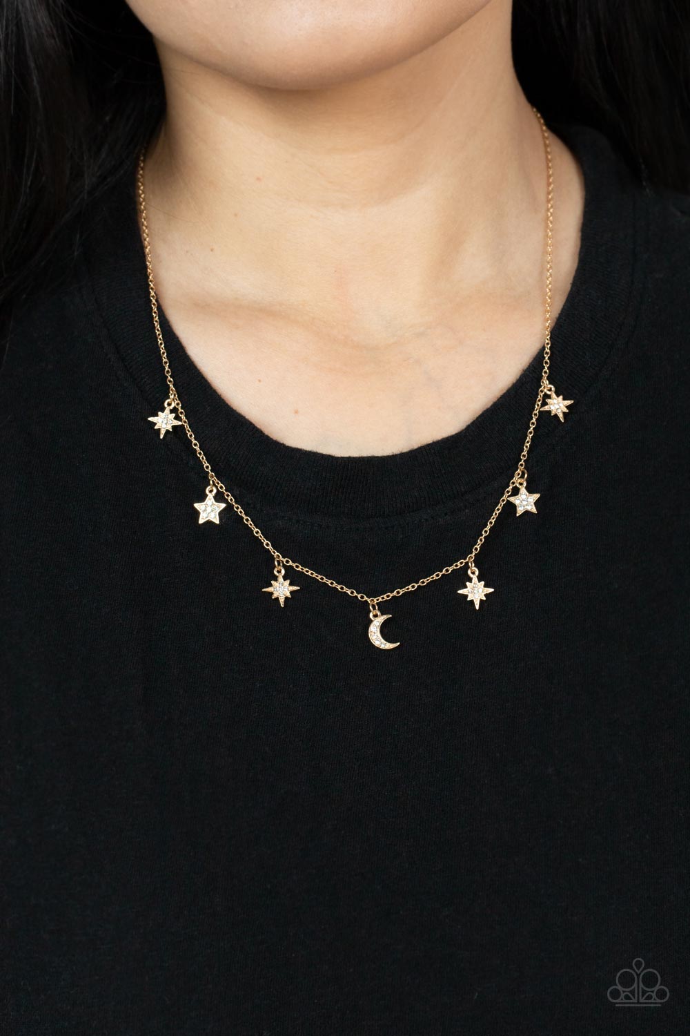 Cosmic Runway - Gold Necklace Paparazzi - 1444