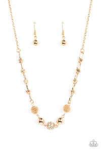 Taunting Twinkle - Gold Necklace Paparazzi - 1576