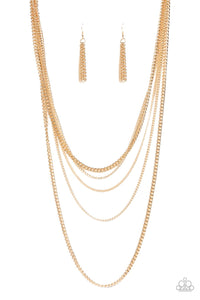 Top of the Food Chain - Gold Necklace Paparazzi - 1626