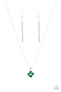 Kiss Me, Im Irish - Green Necklace Paparazzi - 1541