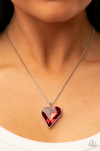 Lockdown My Heart - Red Necklace Paparazzi - 1506